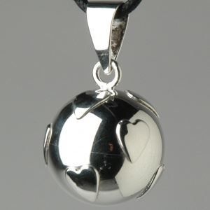 Babylonia Bola hanger met hartjes, zilver, BOLA 1 VF100