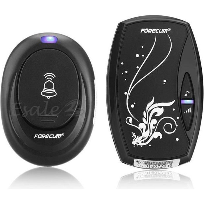 Waterdichte draadloze Forecum-deurbel met 36 liedjes en afstandsbediening