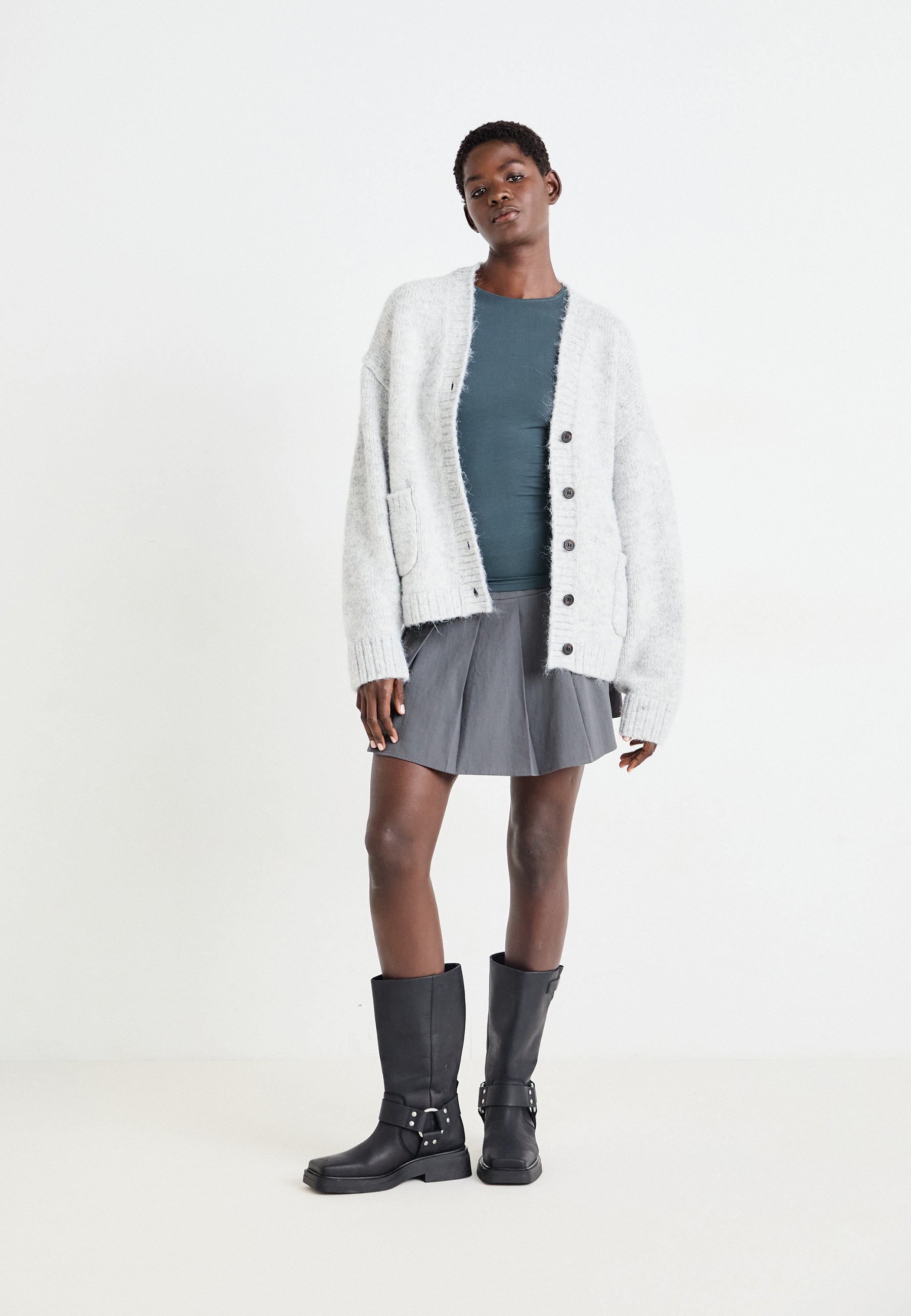 Cardigan voor doordeweekse dagen - grijs gemêleerd
