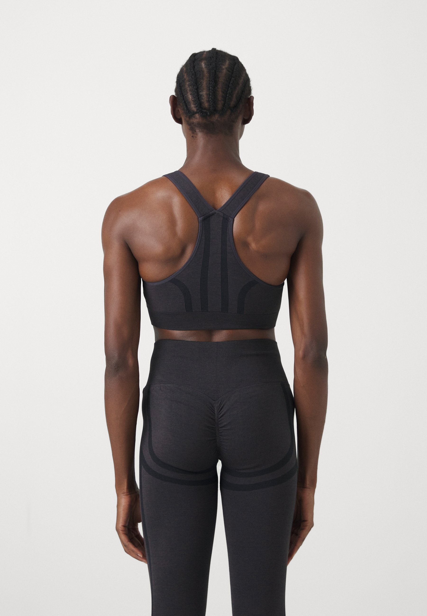 Soutien-gorge sans couture ICANIWILL RUSH - Soutien-gorge de sport à maintien moyen - Gris graphite foncé chiné