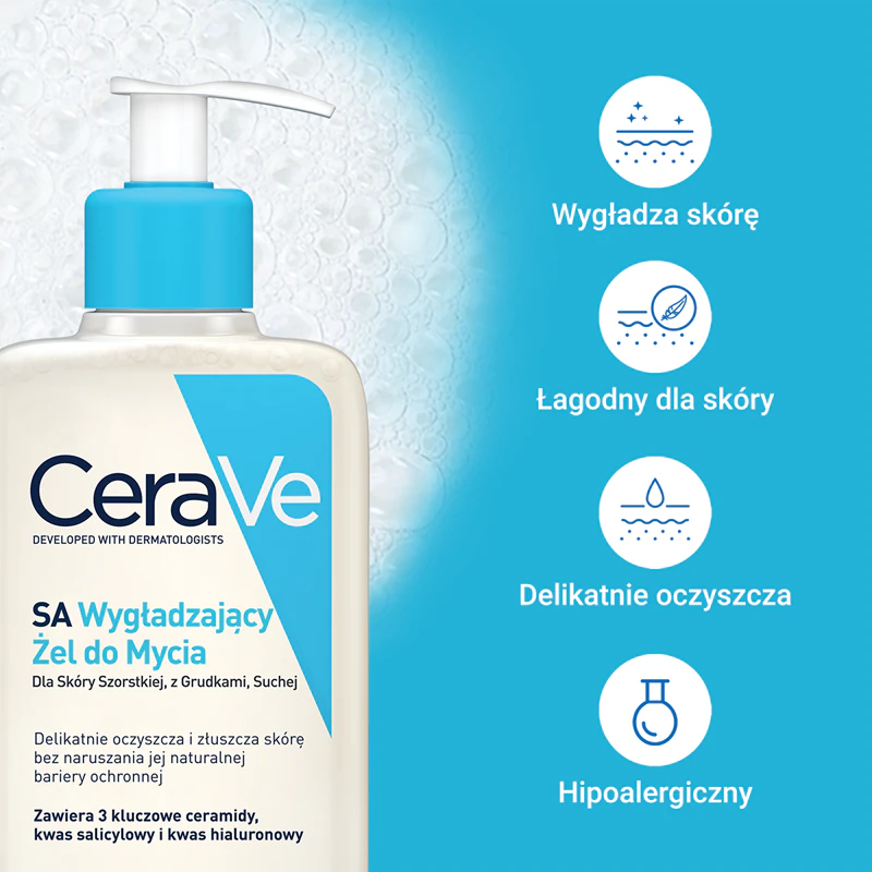 CeraVe Cleansers SA Smoothing Cleanser čistiaci a zjemňujúci gél pre suchú pokožku