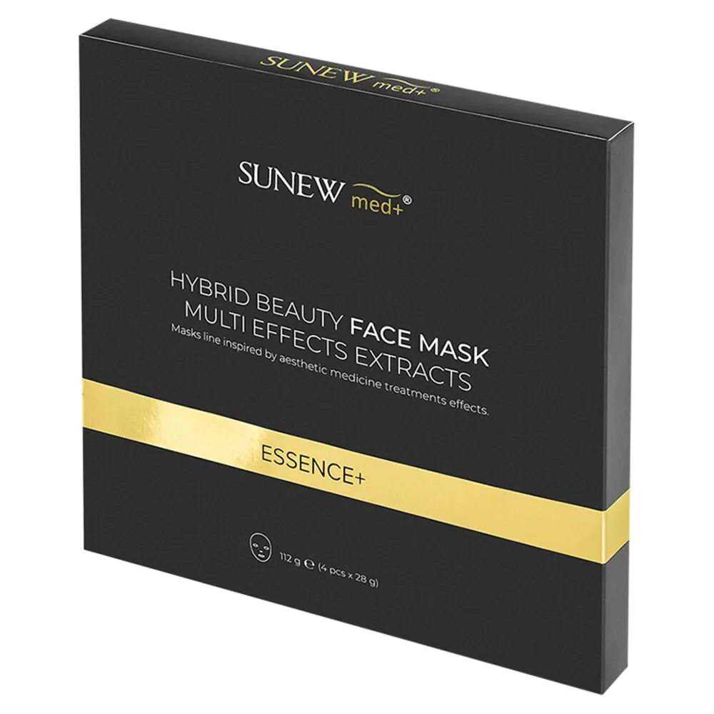 Sunew Med Essence+ Maska do twarzy z peptydami i śluzem ślimaka 4szt