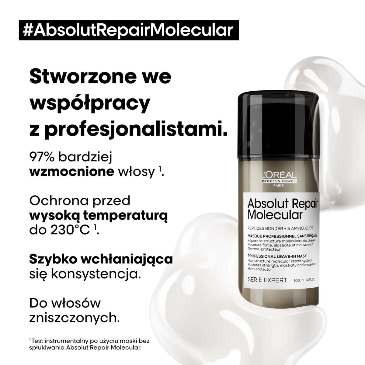 L’Oréal Professionnel Paris odbudowująca maska bez spłukiwania Absolut Repair Molecular