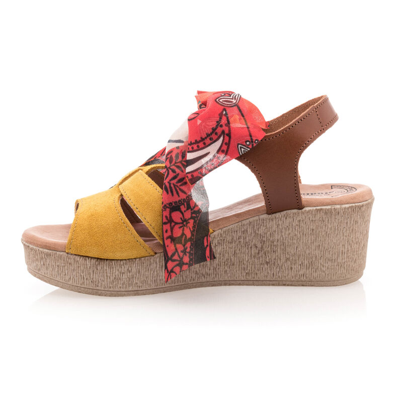 Sandalias amarillas para mujer / Zapatos de punta abierta