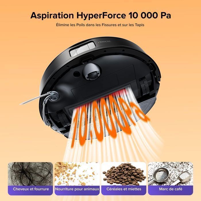 Roborock Q10 S5+ Robot Vacuum Cleaner and Mop with Docking Station, 10000 Pa Suction, VibraRise 2.0 System, Dual Anti-Tangle