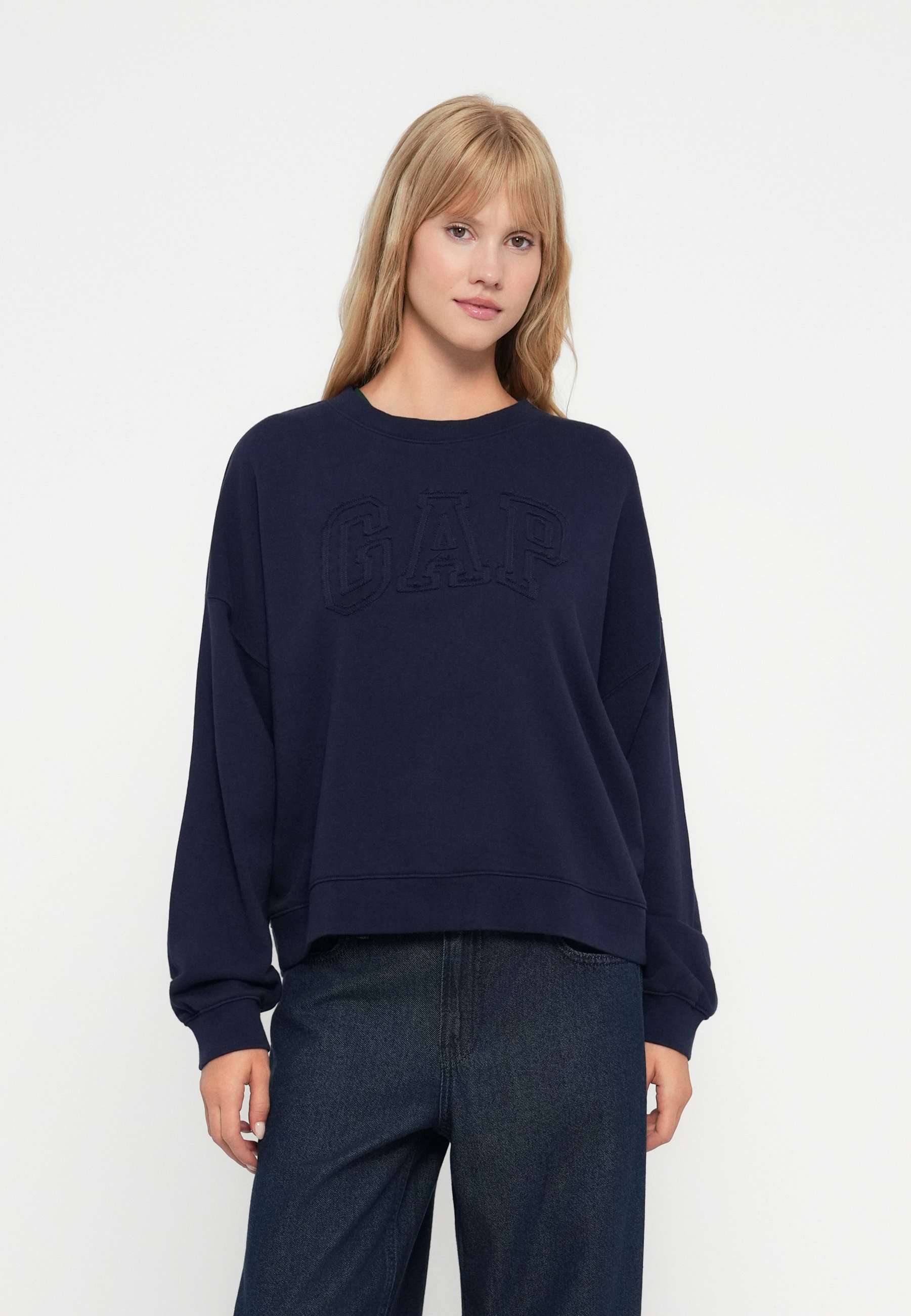 GAP LOGO WEDGE CREW - Sweatshirt - marineblauw uniform