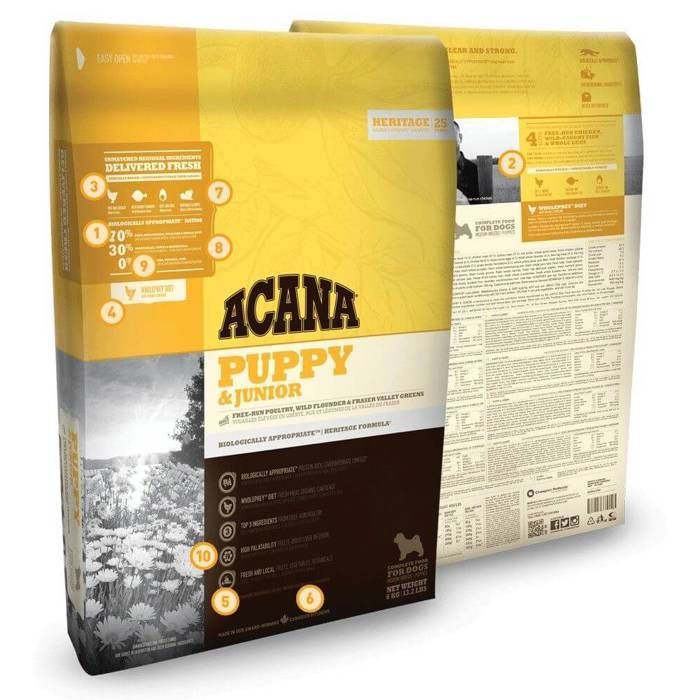 Alimento para cachorros y perros jóvenes ACANA - Pollo, huevos y lenguado silvestre - 17 kg