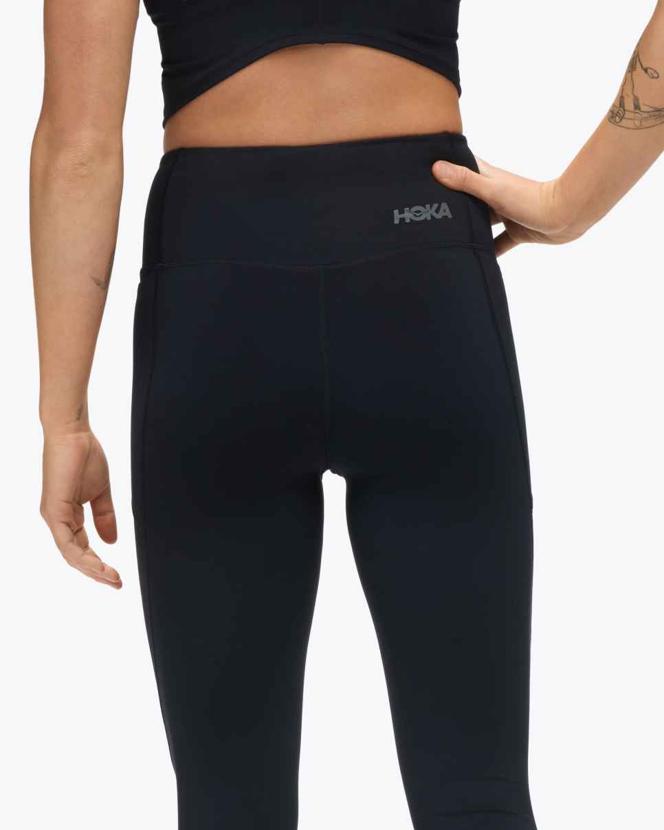 HOKA Mallas de punto Elaro de 27 minutos, color negro