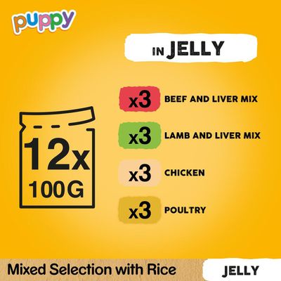 Pedigree Puppy Pouchs Mix Pack i Gelé