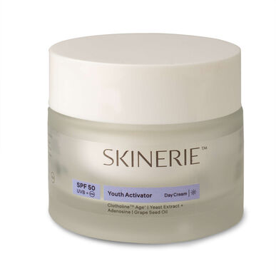 Skinerie Crème de Jour Activateur de Jeunesse SPF50 Crème Hydratante Visage Premières Rides 50 ml