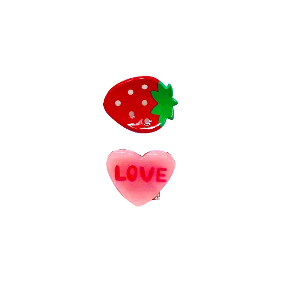 Nematomas plaukų segtukas Clipstar KIDS Frutti Strawberry - 1 vnt.