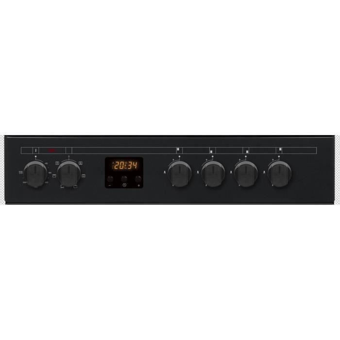 Cuisinière gaz CONTINENTAL EDISON CECG60FCB1 - 4 feux - L59,8 x P61 xH83cm- Noir