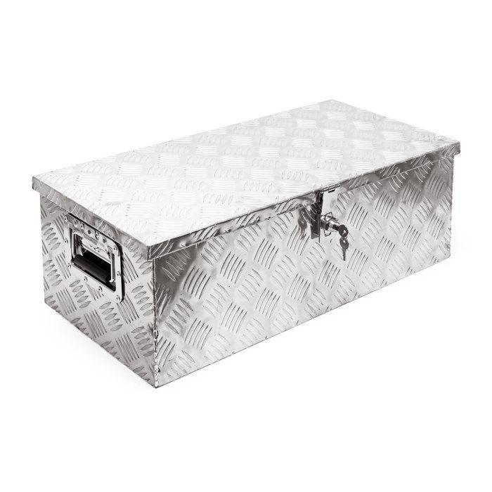 Caisse à outils Aluminium 760x320x245mm Malle de transport Boite à outils Malette de rangement