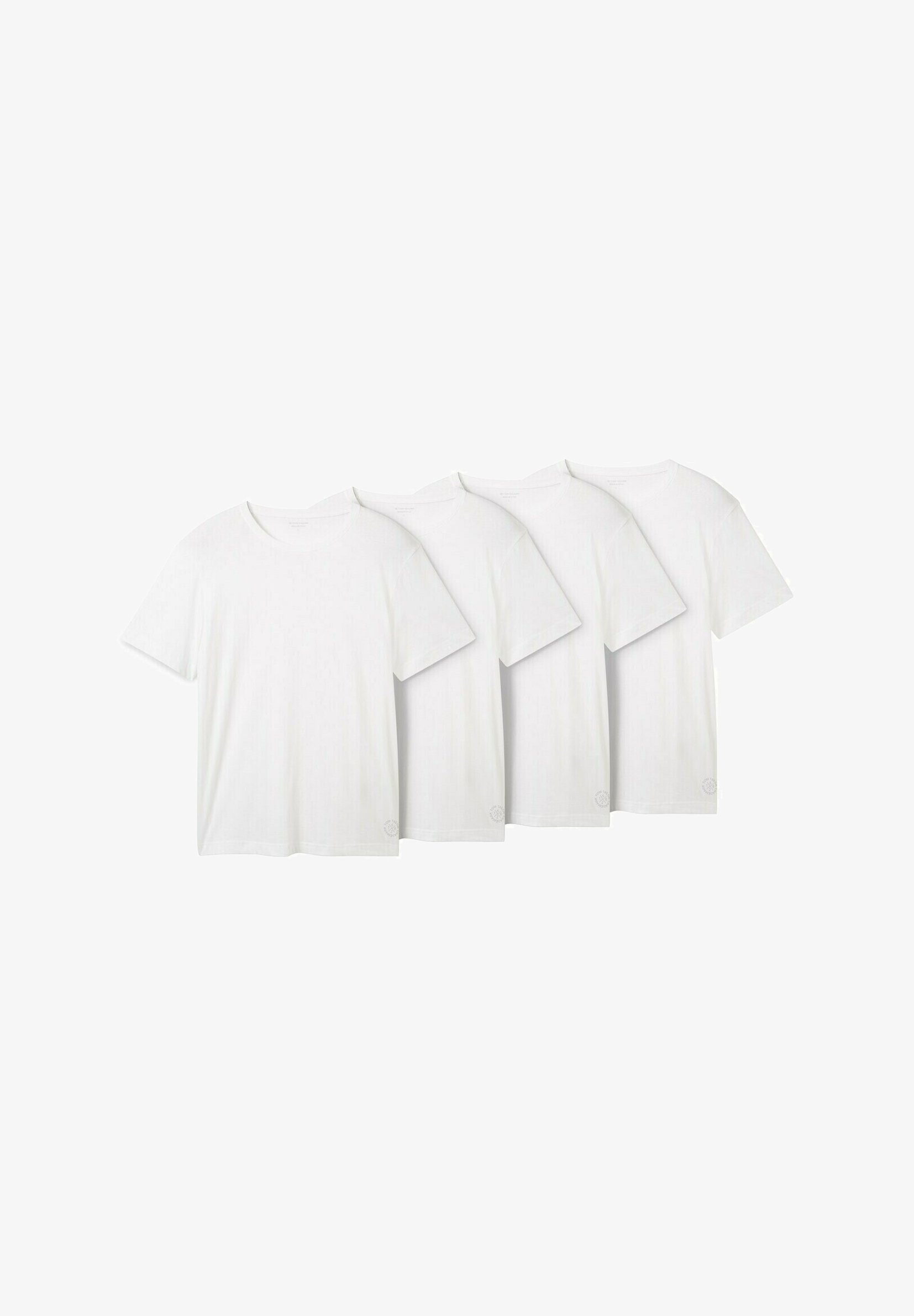 TOM TAILOR 4-PACK T-SHIRTS - Basic T-shirt - wit