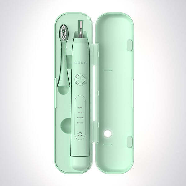 Estuche de viaje con carga Ordo Sonic+ - Verde menta