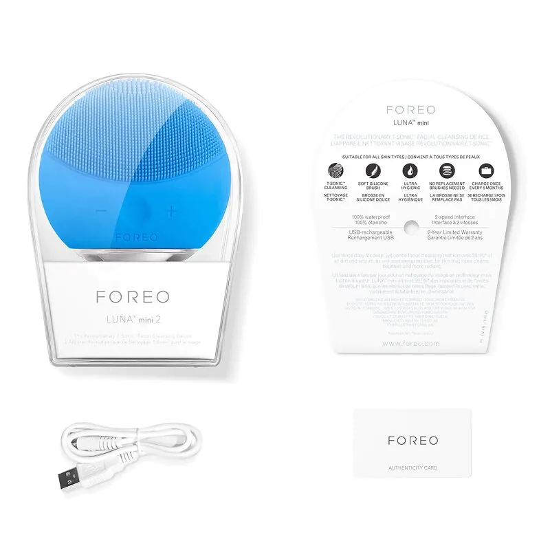 Foreo Luna Mini 2 Szczoteczka soniczna do mycia twarzy, Aquamarine
