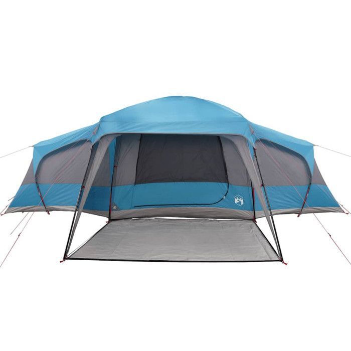 Tienda de campaña familiar vidaXL con porche tipo cúpula, para 9 personas, azul, impermeable, tienda de campaña, tienda de jardín, refugio exterior, tienda de campaña 4009585