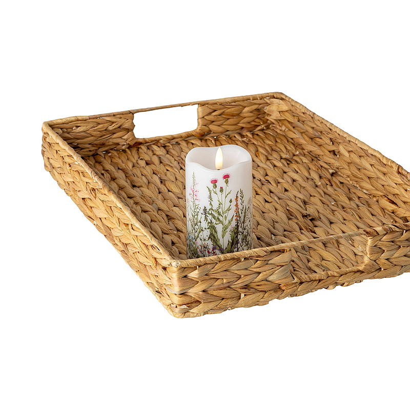Hopfällbar natur 45x36x7 cm, hyacint