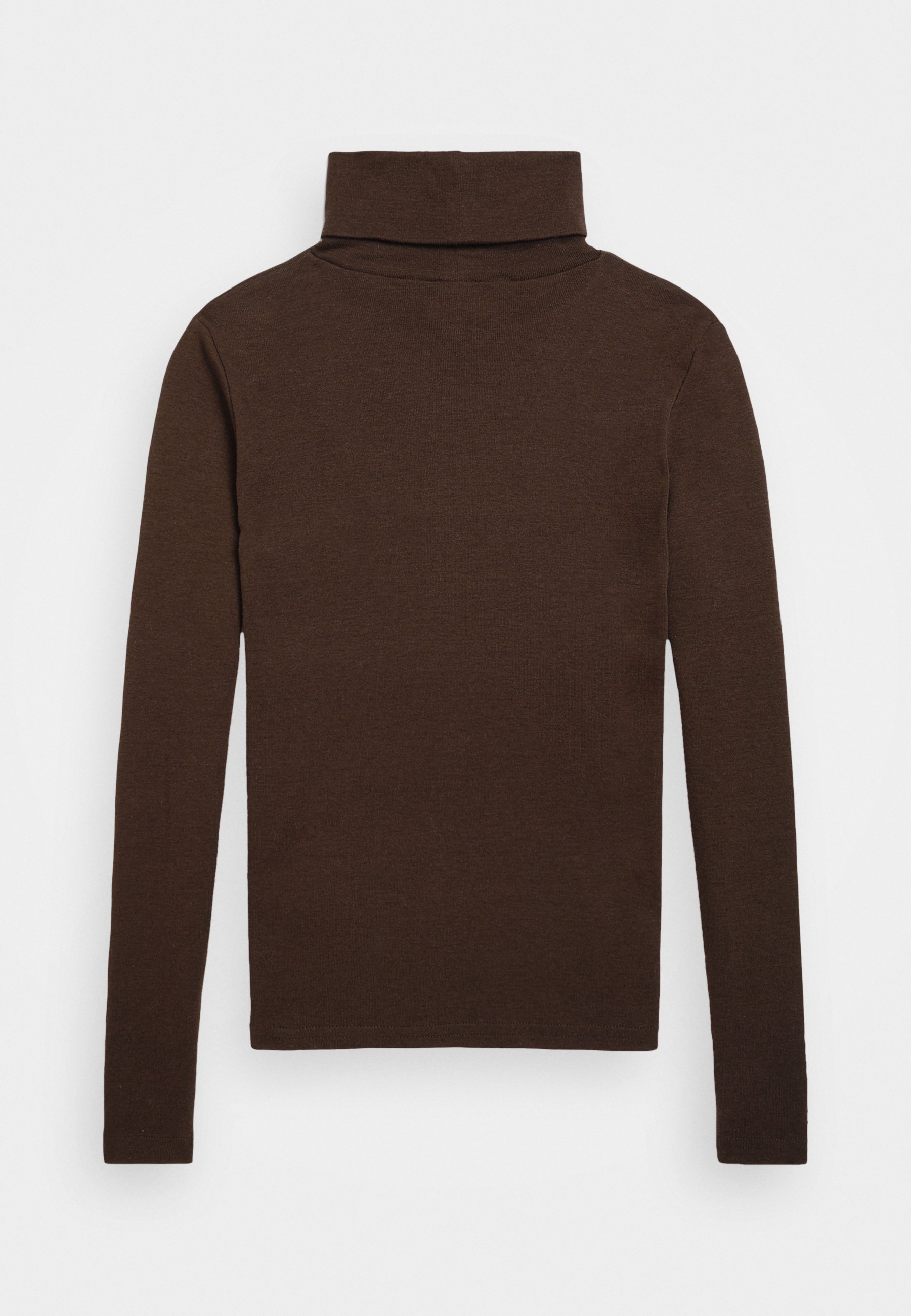 Pull Polo Ralph Lauren à col roulé côtelé en mélange de coton - marron circuit