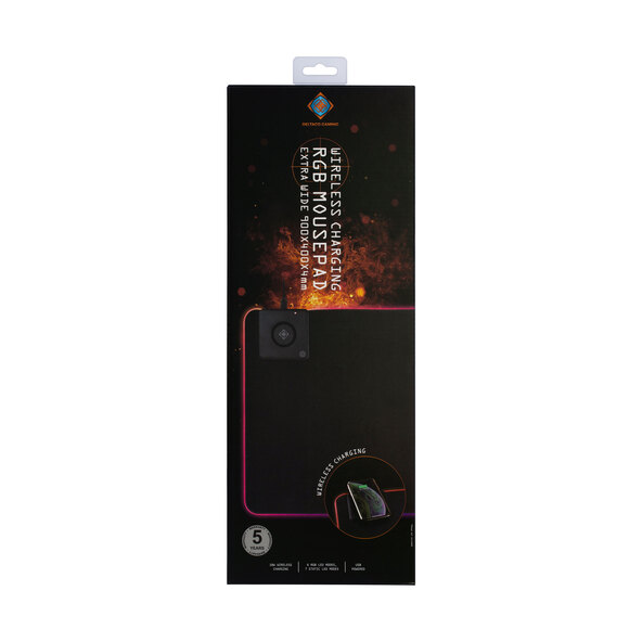 Extra-large gaming mousepad with Qi charging function