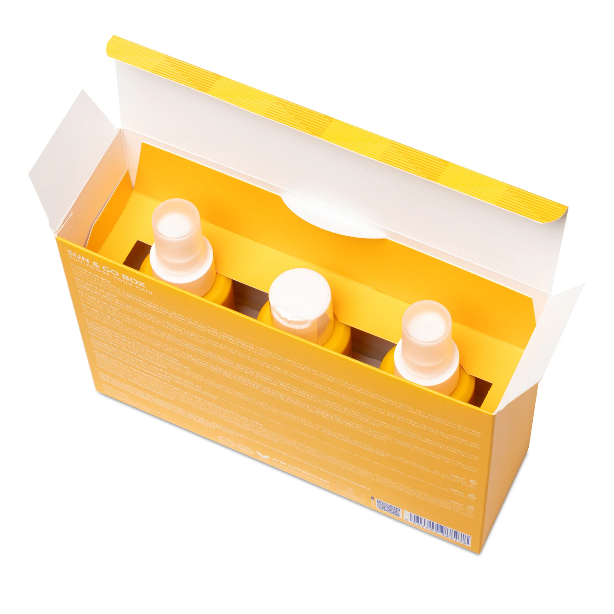 Solari Sun & Go Box - Cofanetti per Capelli, Trattamento Protezione Solare Capelli , Olio Capelli, Crema Capelli Styling & Finish, Shampoo Protezione Solare