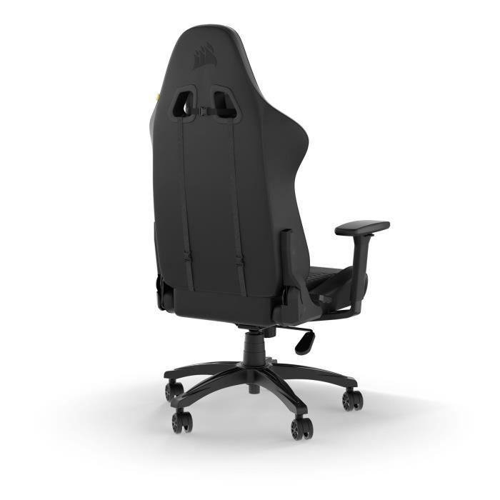 CORSAIR - Office Chair - Gaming Chair - TC100 RELAXED - Faux Leather - Ergonomic - Adjustable Armrests - Black -