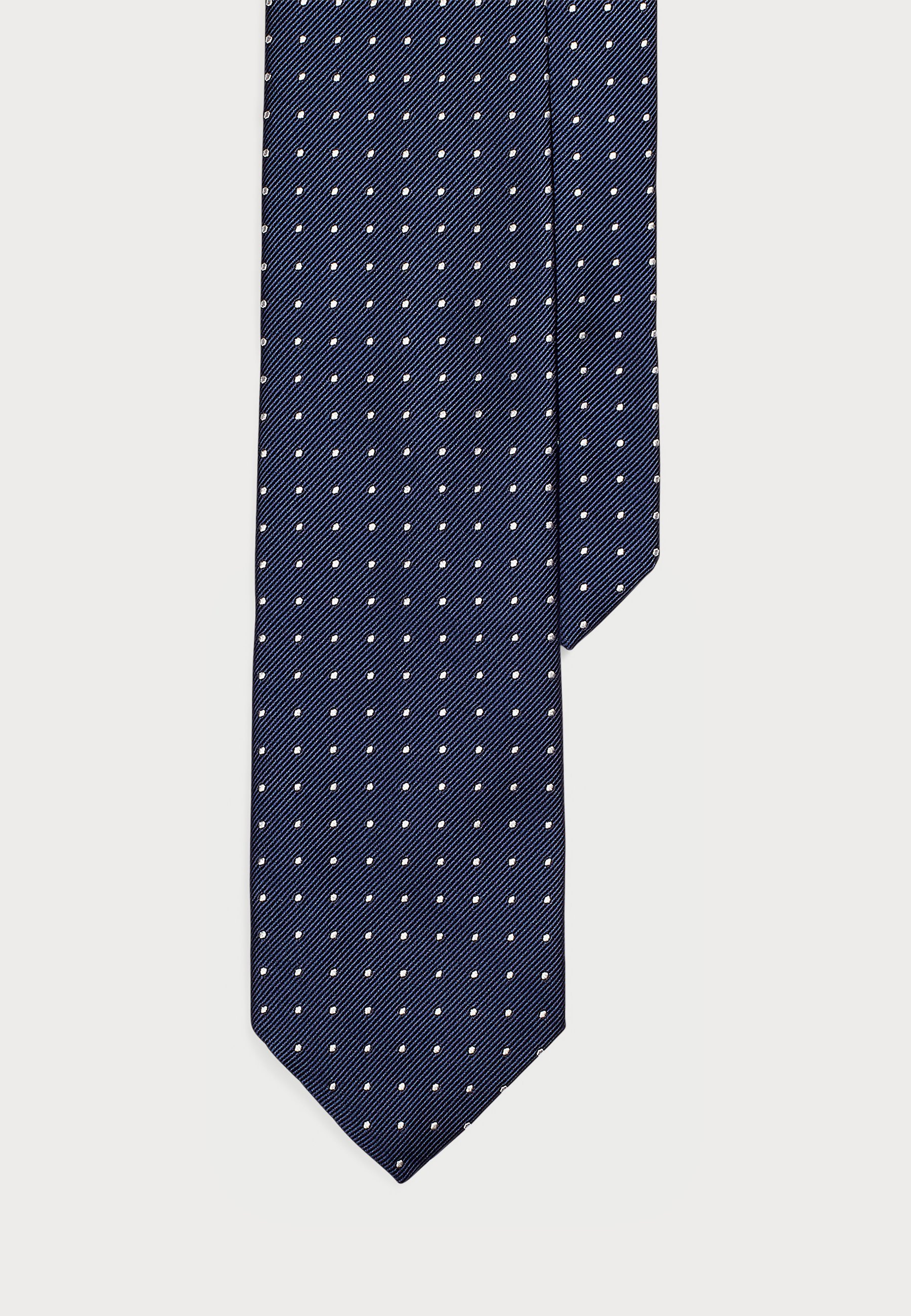 Polo Ralph Lauren POLKA DOT SILK REPP NARROW TIE - Lips - tumesinine/valge