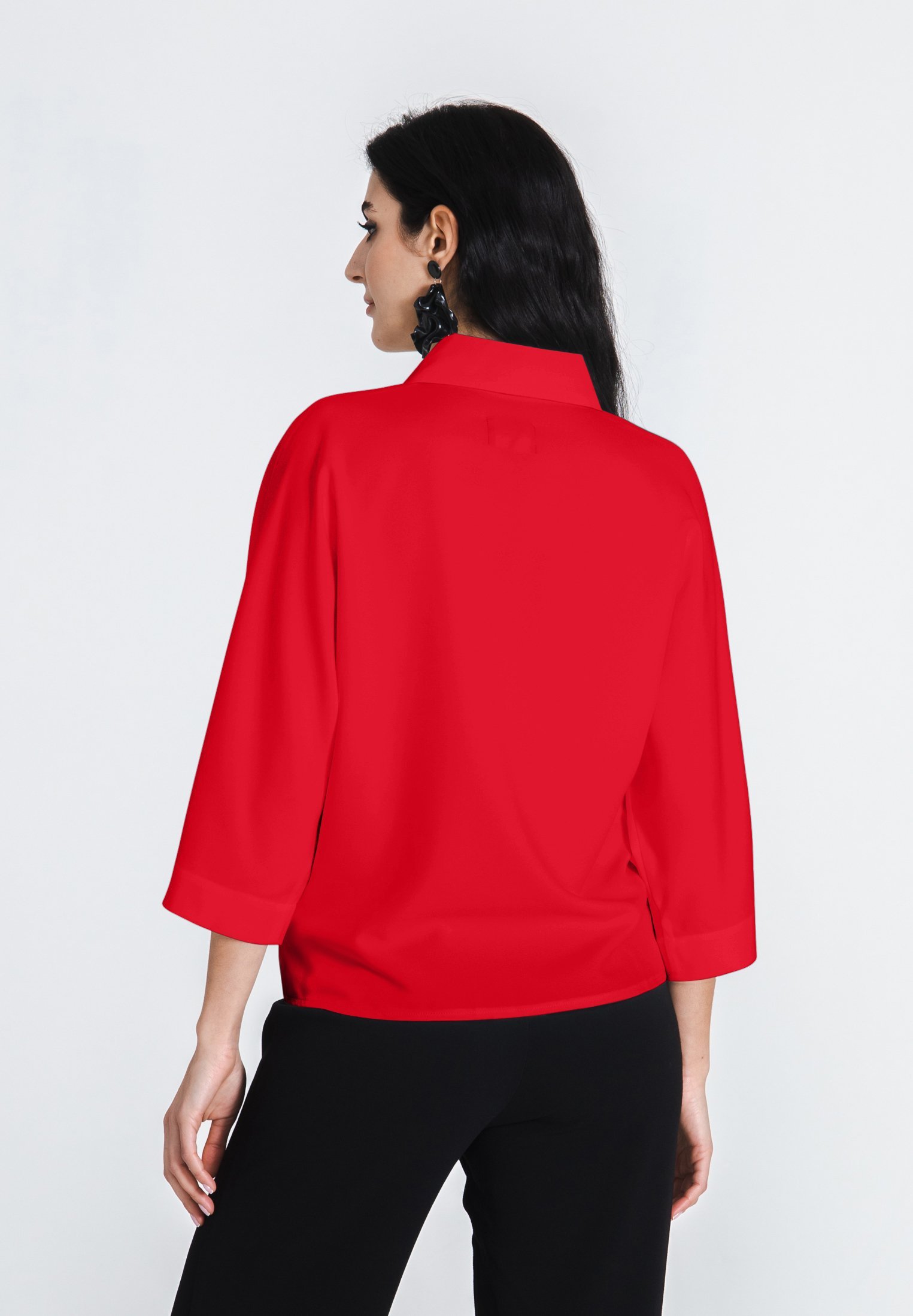 Jascha Stockholm blouse met knoopsluiting - rood