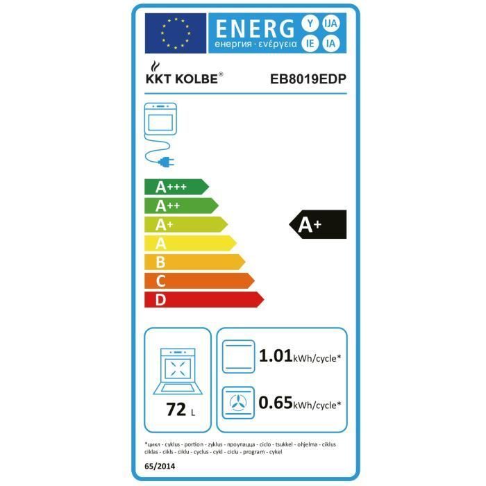 Four encastrable Pyrolyse 60cm Extension complète télescopique grill à air pulsé