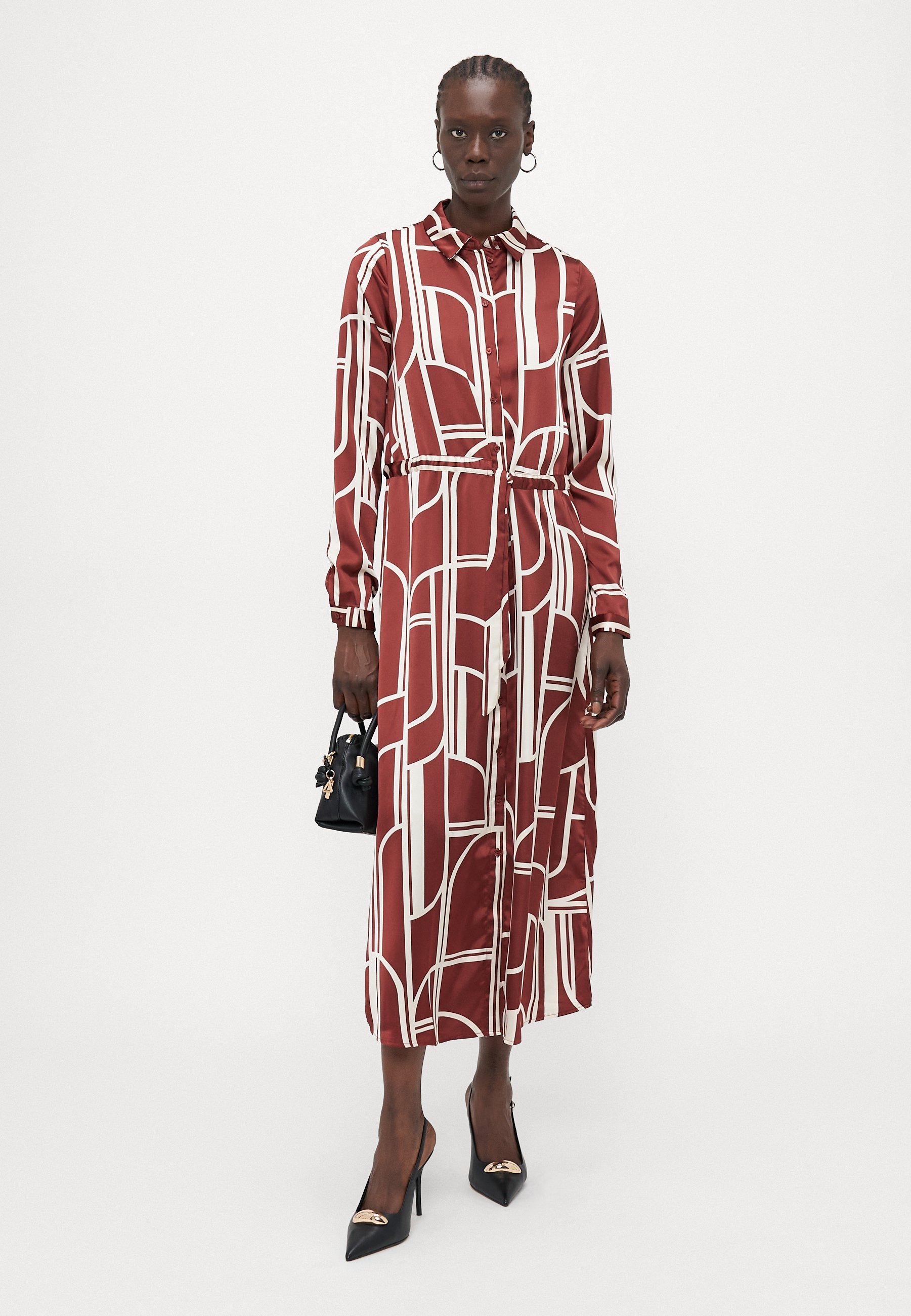Vero Moda Tall VMHADLEY SHIRT DRESS - Overhemdjurk - Syrah