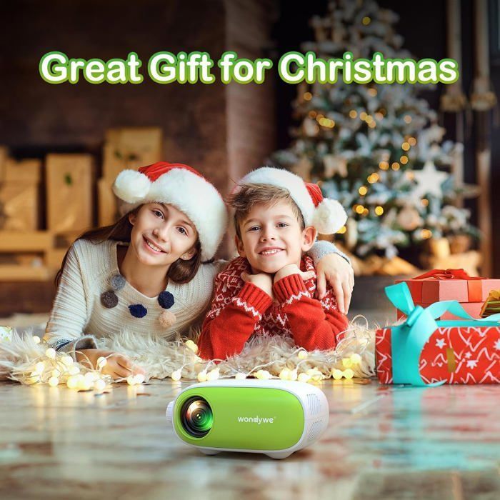 Videoprojecteur Portable Pour Enfants, Cadeau Pour Regarder Des Dessins Animés/Films, Image 137 Pouces, 480P, Compatible Tv[XV114]