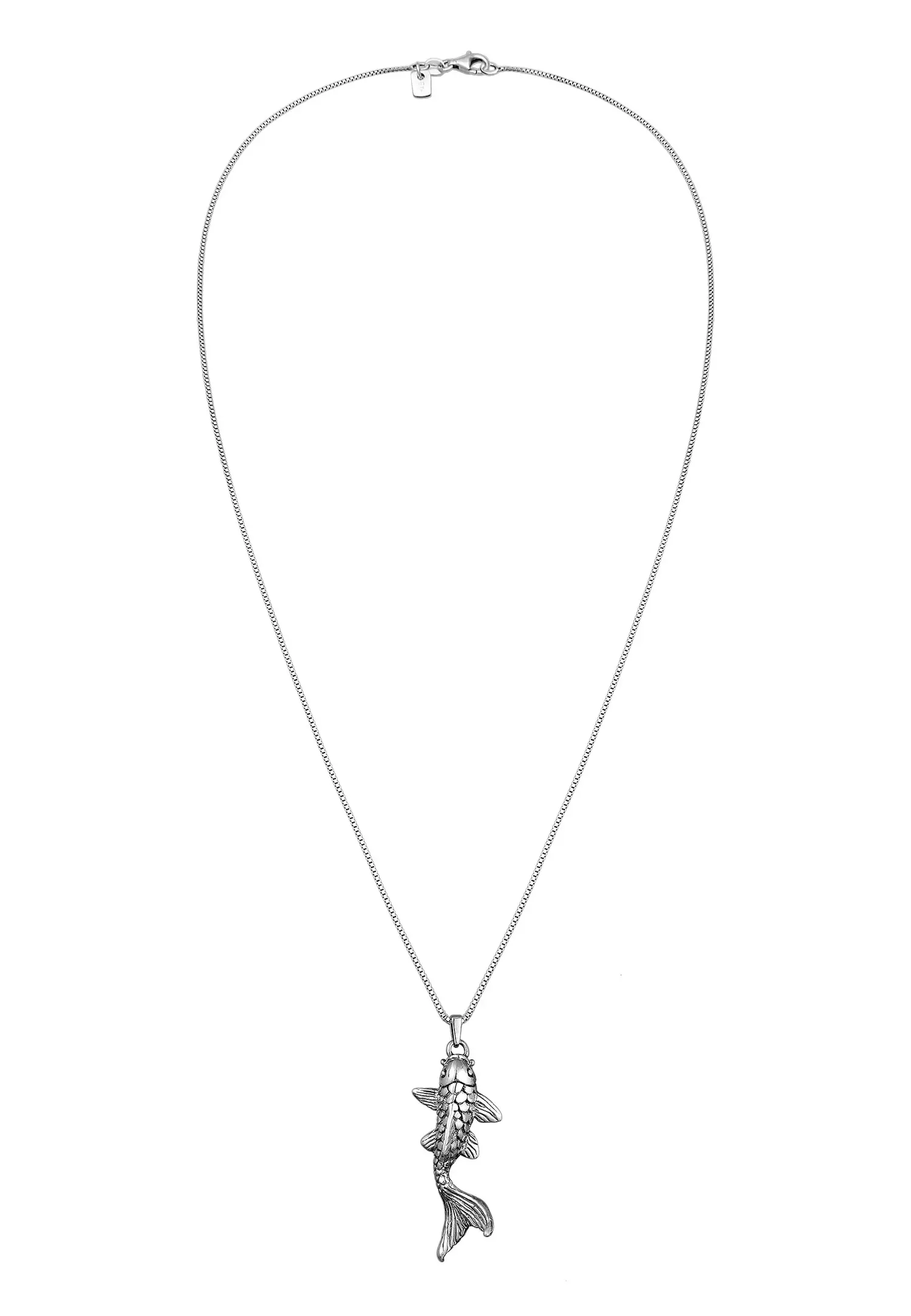 KUZZOI Hommes Pendentif Poisson Maritime Basique en Argent Sterling 925