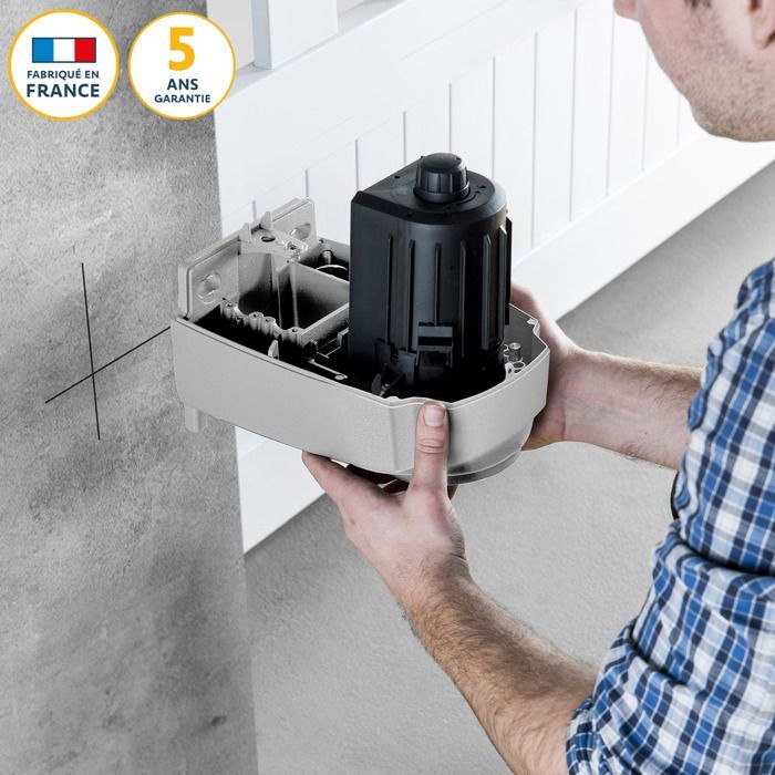 SOMFY 1241770 - Motore per cancello a battente Lockyvia Essential RTS - Fornito con 3 telecomandi Keypop, luce