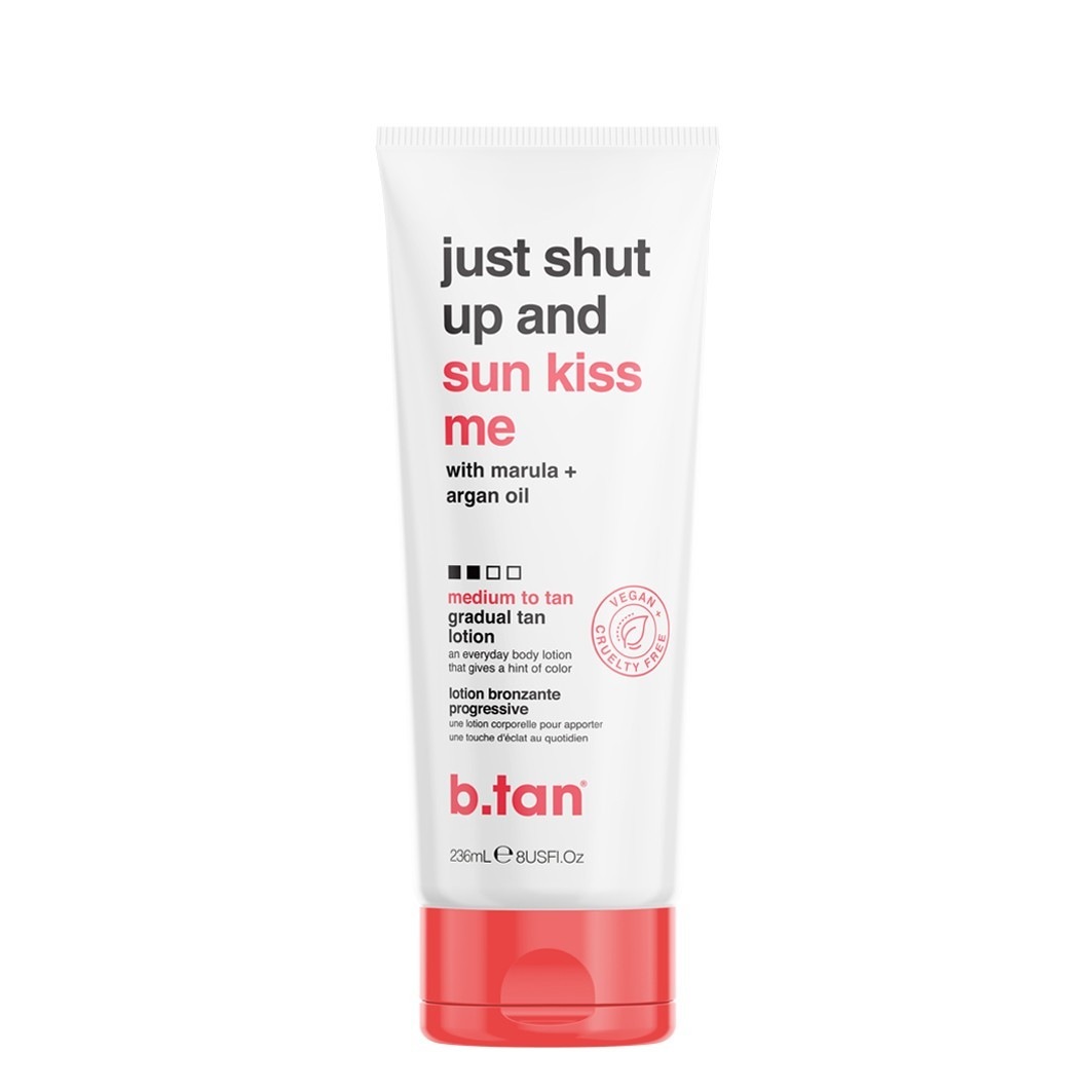 B.Tan Selvbruner Just Shut Up & Sunkiss Me Medium Til Tan Hverdagsglød Lotion - 250 ml