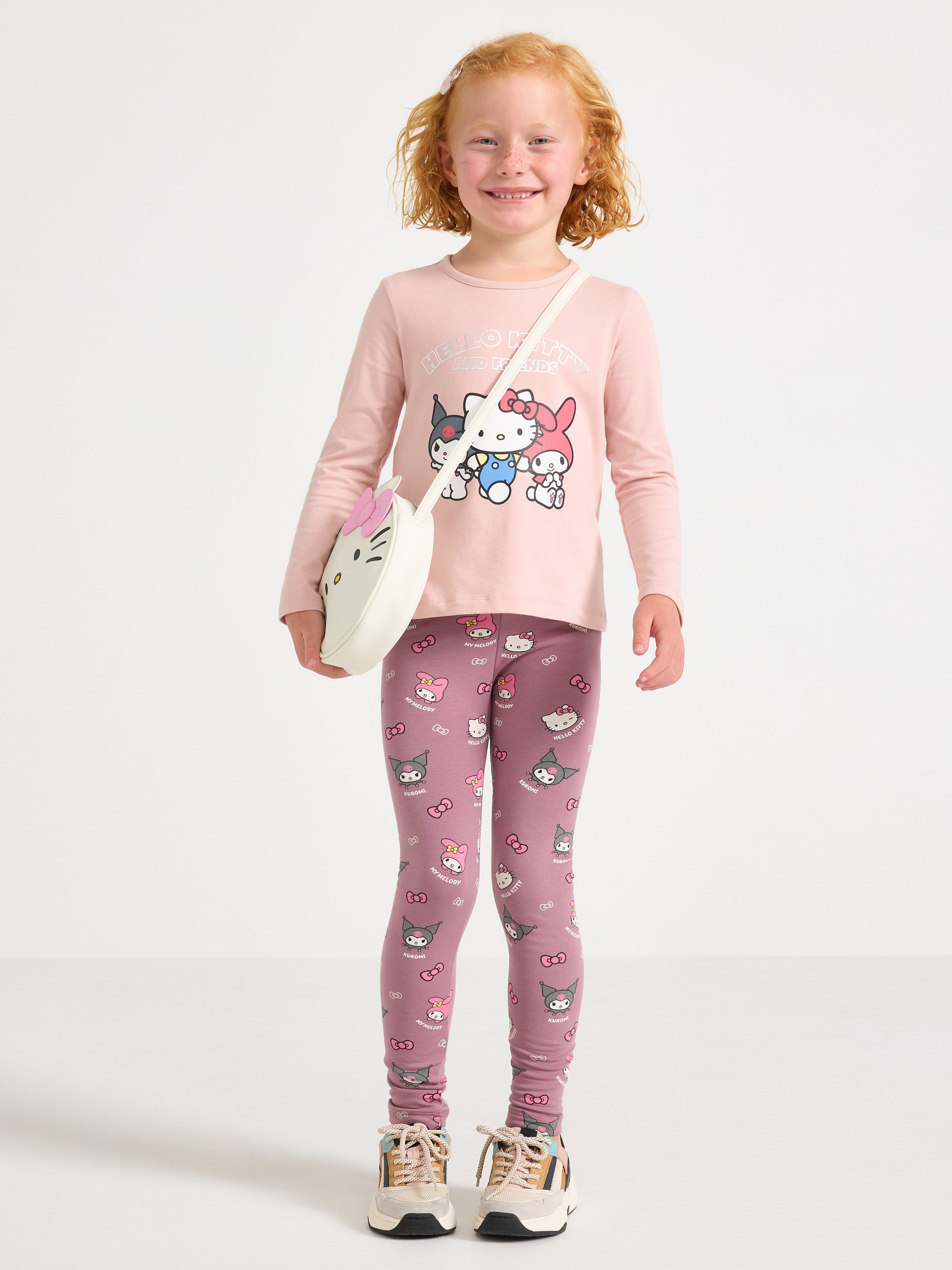 Hello Kitty i prijatelji helanke s četkanom unutrašnjom stranom boje Dusty Lilac