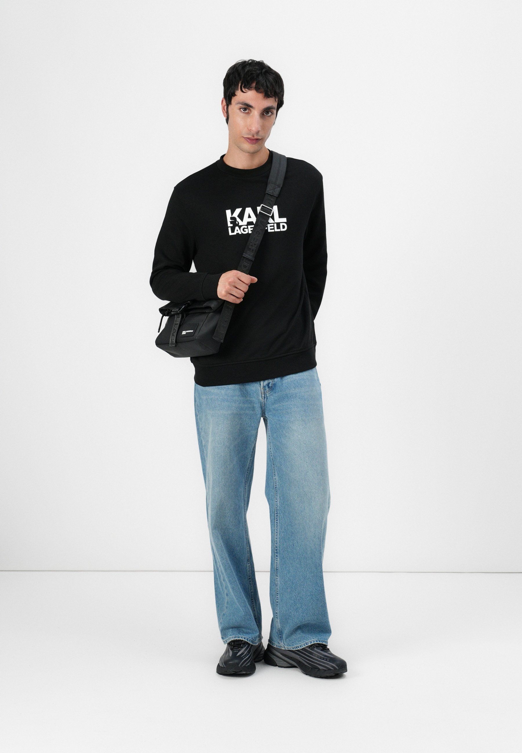 KARL LAGERFELD CREW NECK - Sweatshirt - zwart