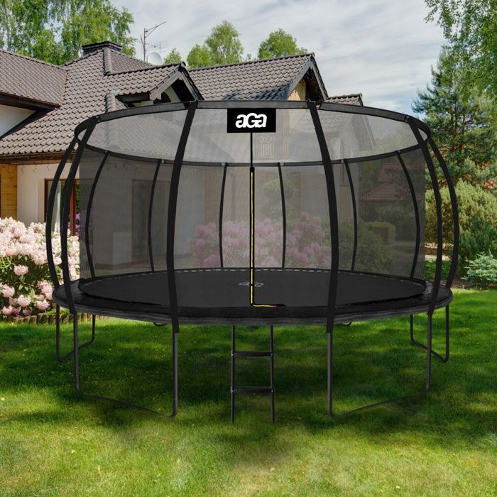 Aga SPORT EXCLUSIVE Trampoline 500 cm Noir + filet de protection + échelle