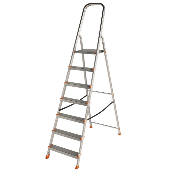 Escabeau - EURO VANADIUM - 7 marches - Aluminium - 150 kg - Norme EN131