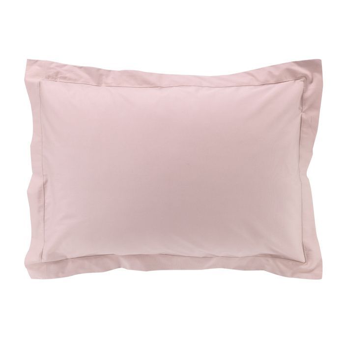 Federa per cuscino 50 x 70 cm in percalle tinta unita, 78 fili, rosa