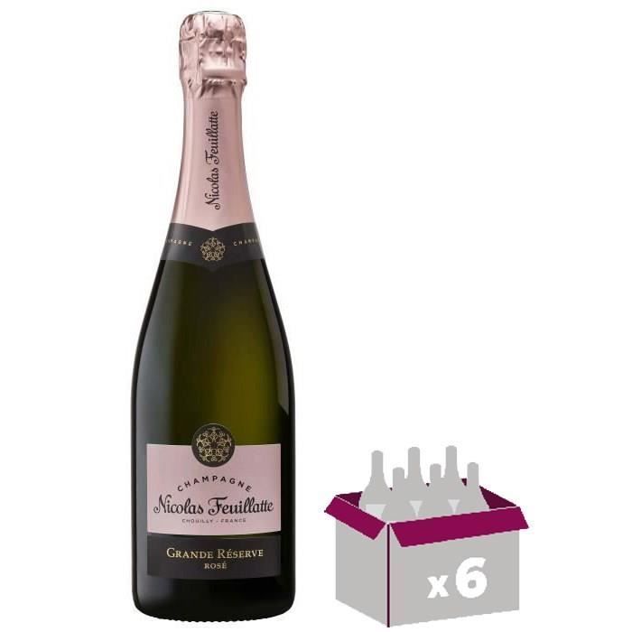 Nicolas Feuillatte La Grande Réserve Rosé Champagne - 75 cl x6