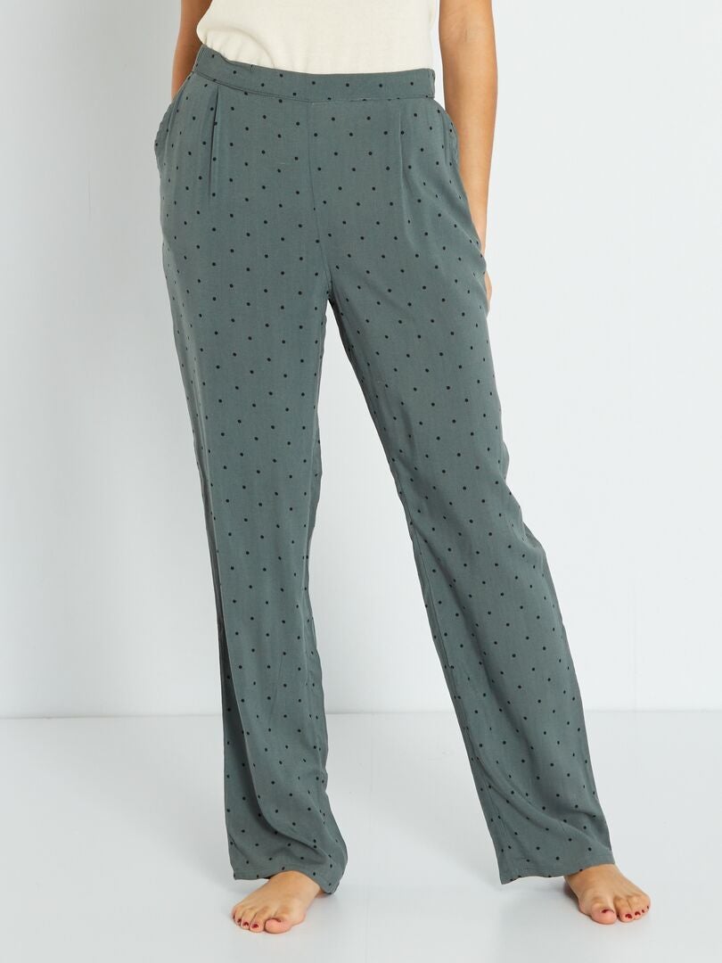 Pantalones de pijama suaves - VERDES