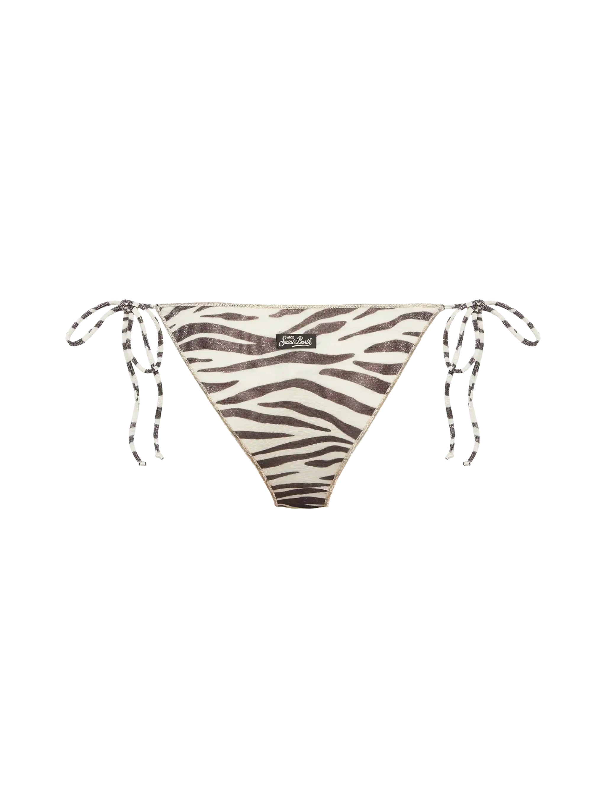 Culotte de bain Marielle classique en lurex à imprimé zèbre