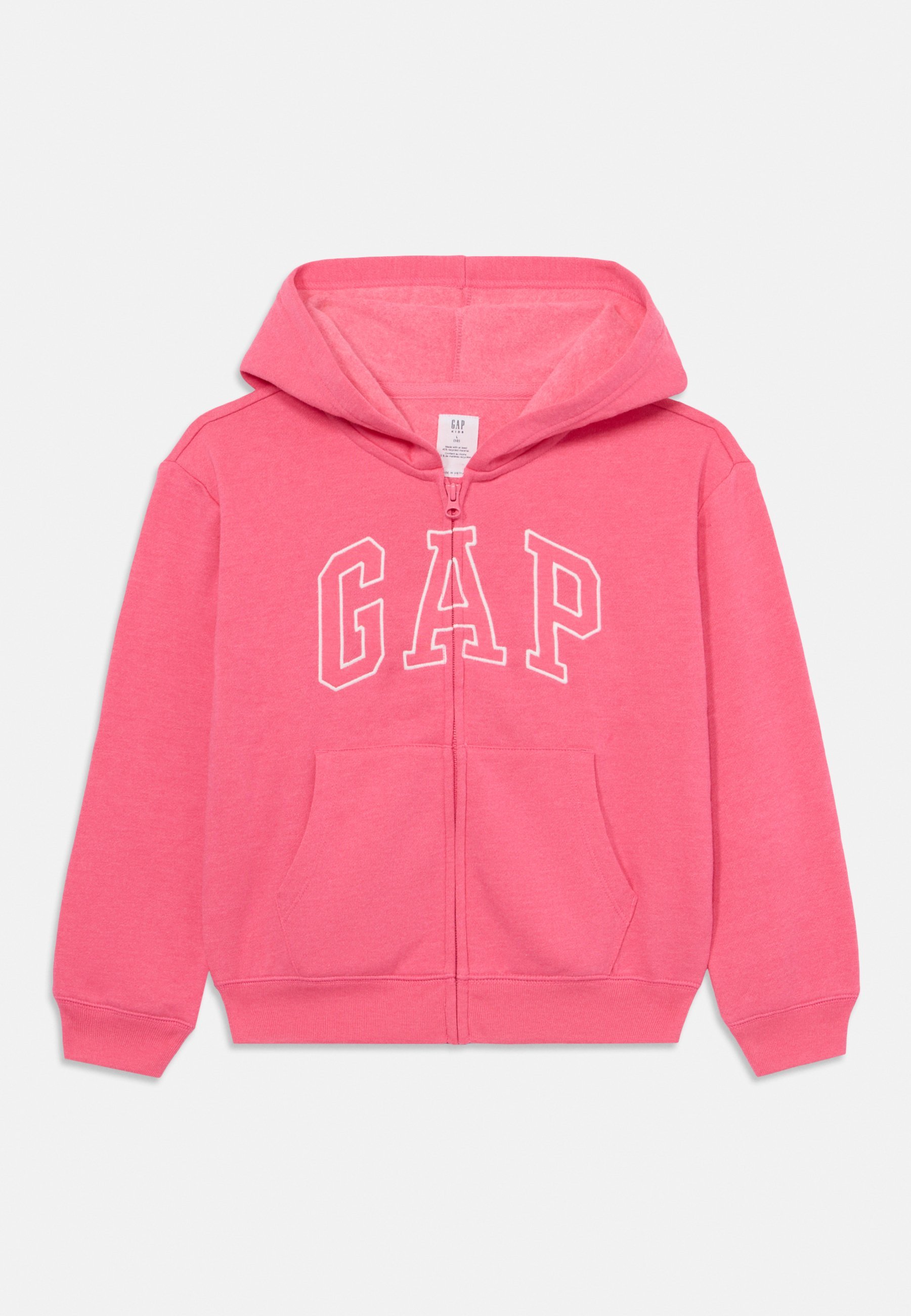 GAP KIDS RELAXED GAP LOGO ZIP HOODIE - Hoodie - pink jubilee neon