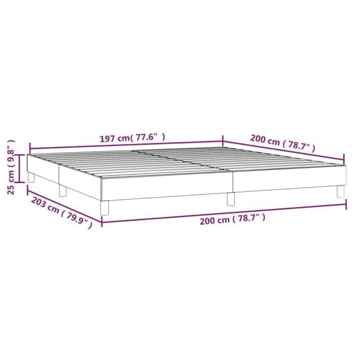 Base de cama de muelles ESTANK - SWT - 200x200 cm - Azul