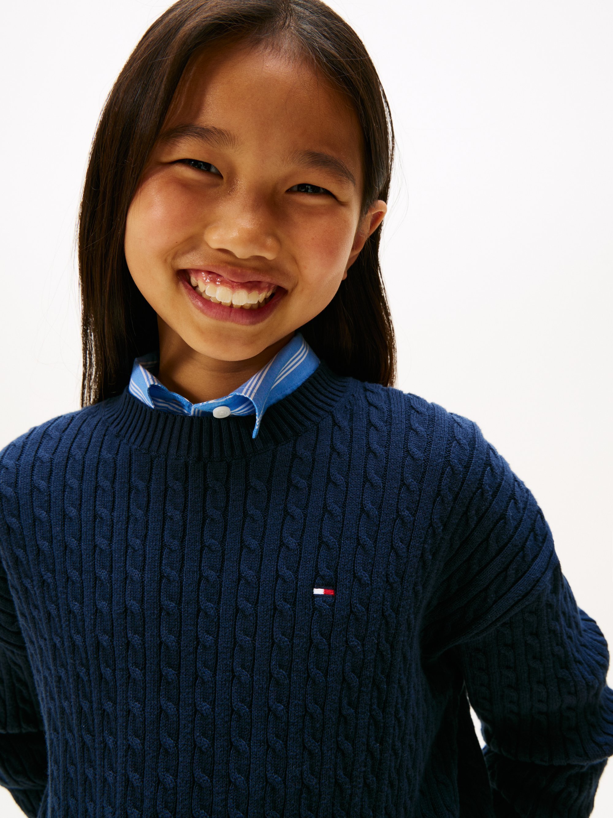 Maglione a trecce Tommy Hilfiger - Maglione - blu notte scuro
