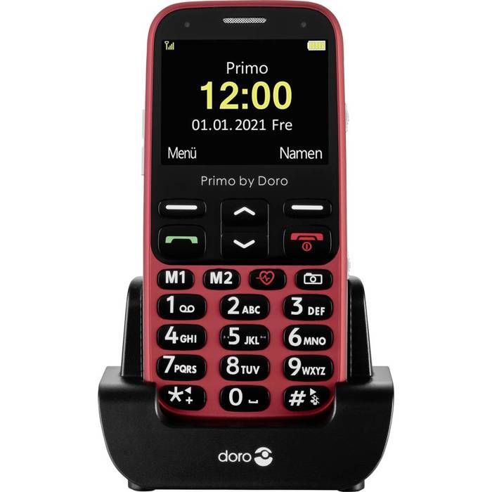 Primo by DORO 368 Téléphone portable pour séniors Touche SOS rouge