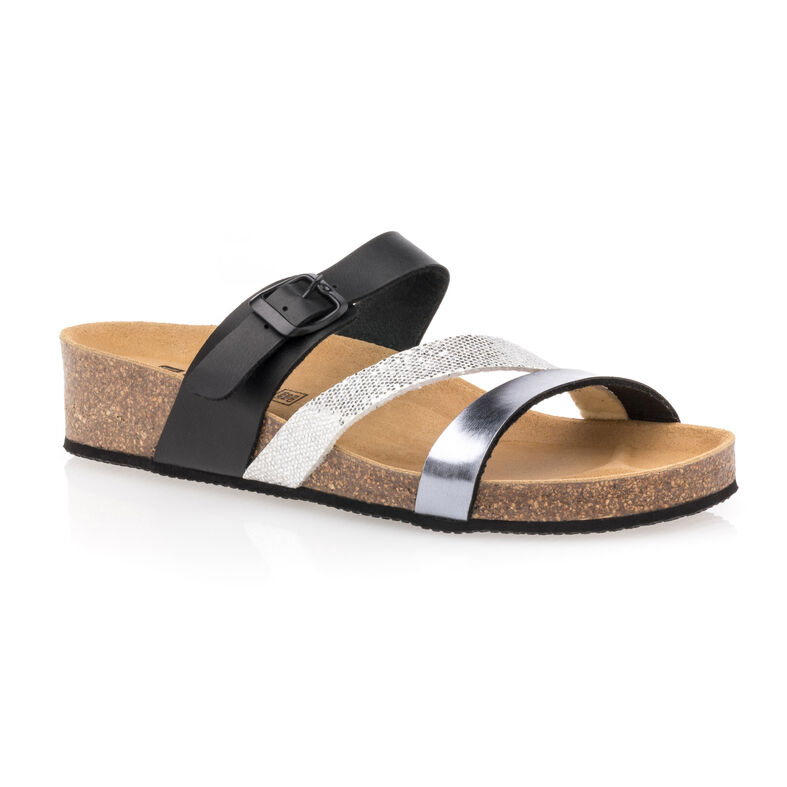 Sandalias negras para mujer / Zapatos de punta abierta