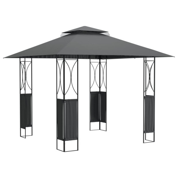 Altana z dachem, antracytowa, 300x300x270 cm, stal