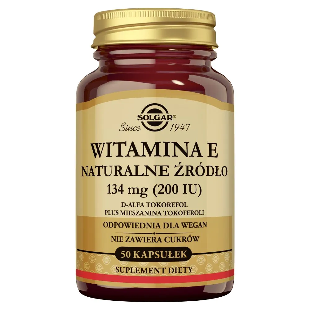 Solgar Naturalna witamina E 134 mg kapsułki