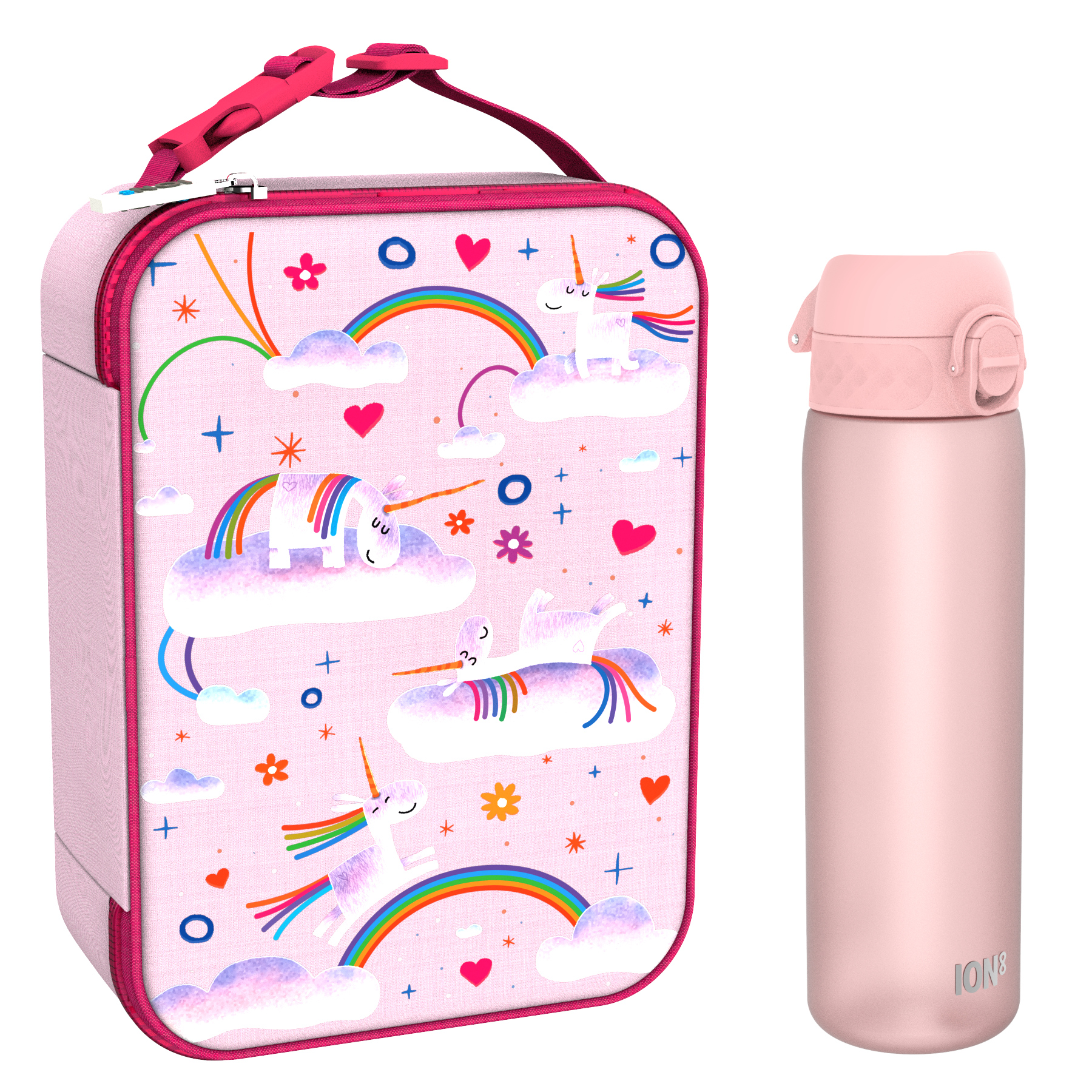 Ion8 plastmasas pudele + pusdienu maisiņš